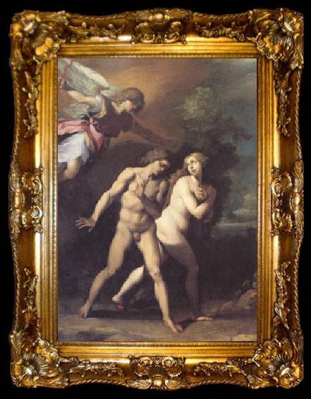 framed  GIuseppe Cesari Called Cavaliere arpino Adam and Eve Expelled from Paradise (mk05), ta009-2
